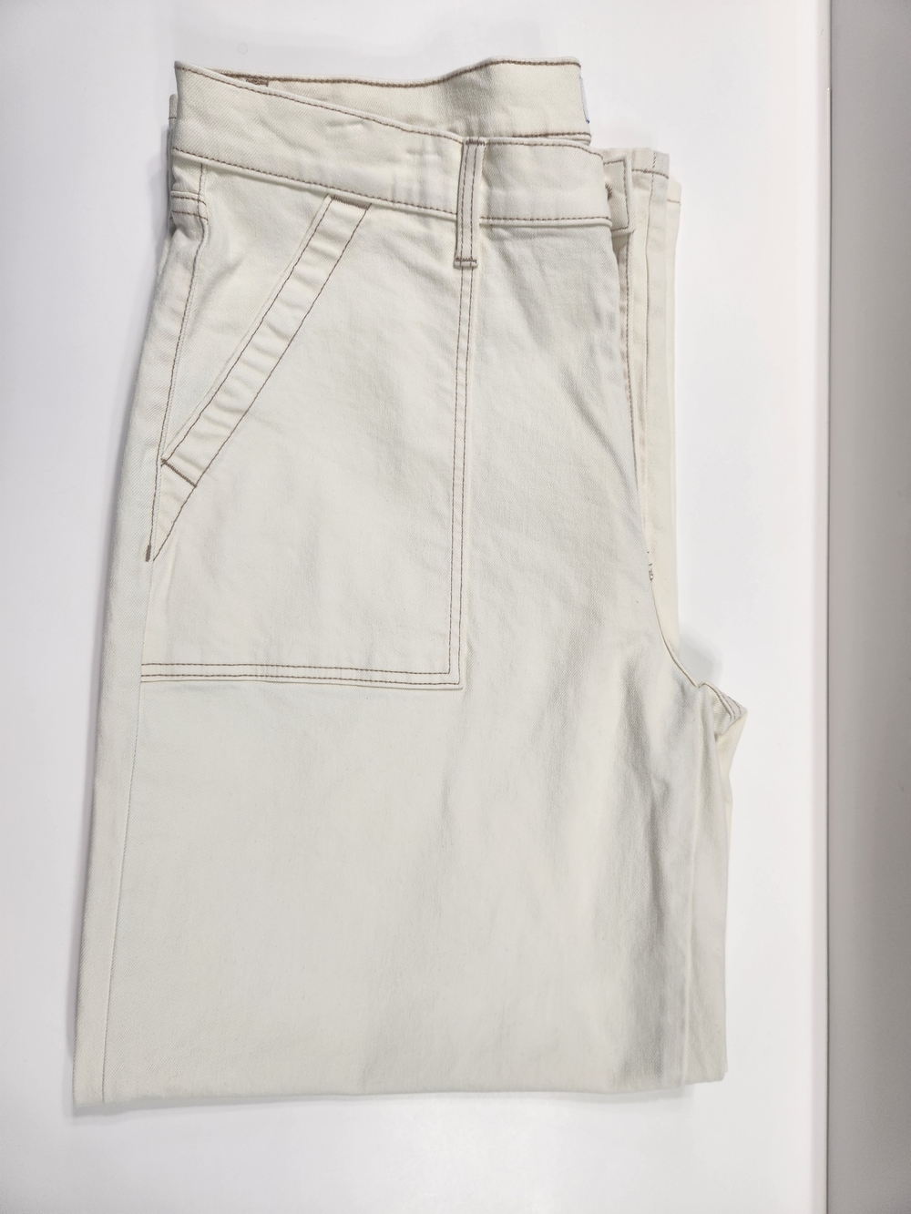 Time and Tru Cream Wide Leg High-Rise Jeans Sizes 12, 16, 18, 20 - Picture 10 of 12